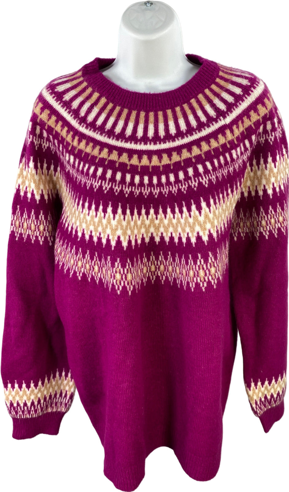LOFT Women’s Purple Long Sleeve Plush Pullover Sweater - XXL