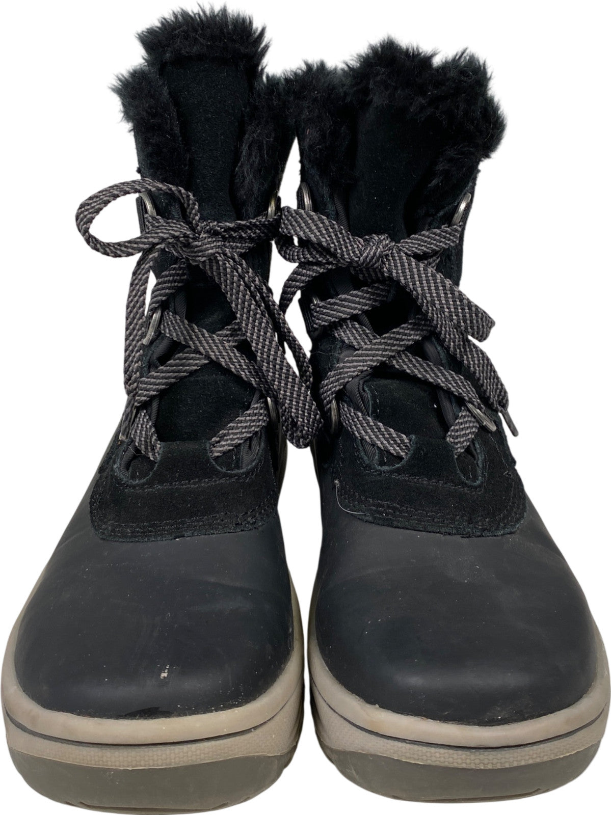 Baretraps Women’s Black Denyce Suede Winter Duck Boots - 7