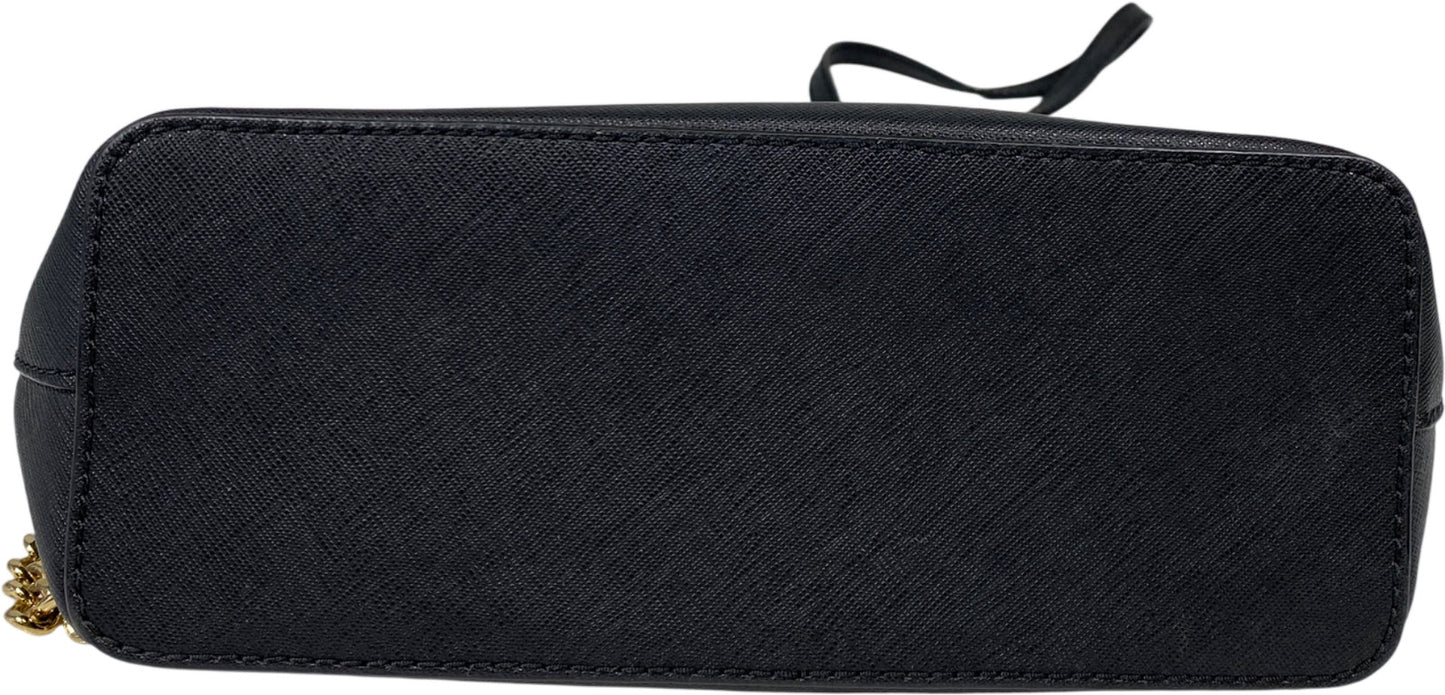 Michael Kors Women’s Black Saffiano Leather Cindy Dome Crossbody Purse