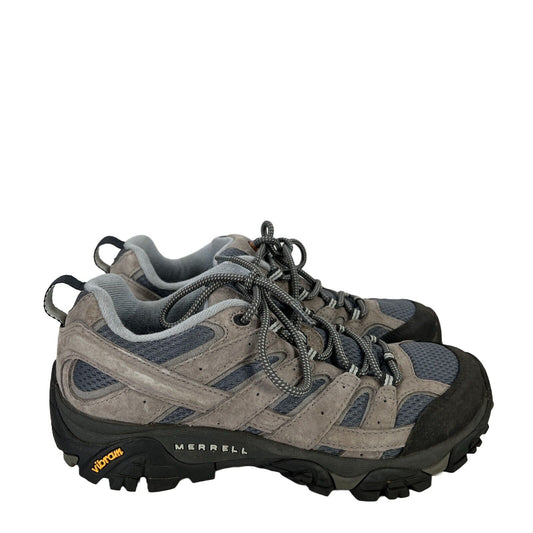 Merrell Women's Gray/Blue Moab 3 Lace Up Hiking Shoes - 8.5 Wide