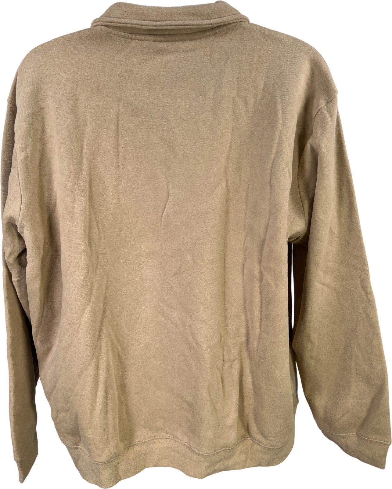 Croft and Barrow Men’s Beige Dry Clay 1/4 Zip Pullover Sweater - XXL