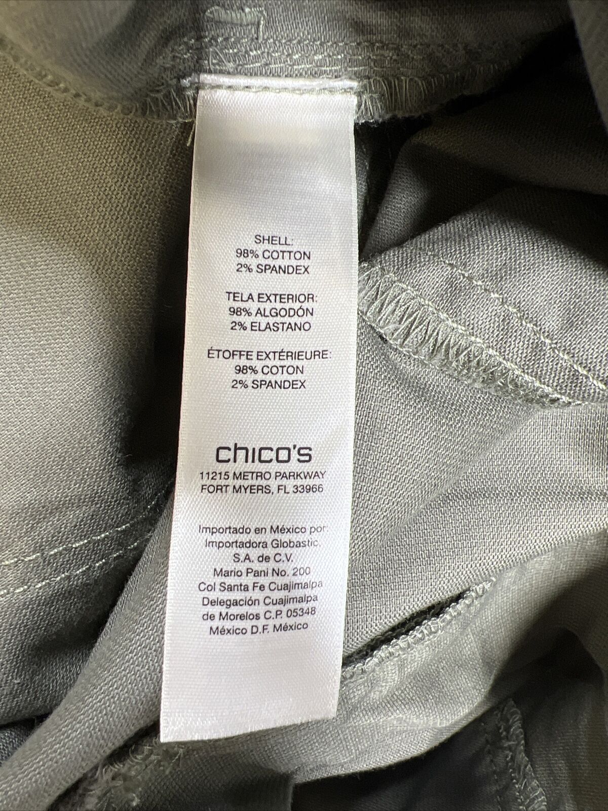 Chico's Pantalones tobilleros cargo verdes para mujer - 1/US 8