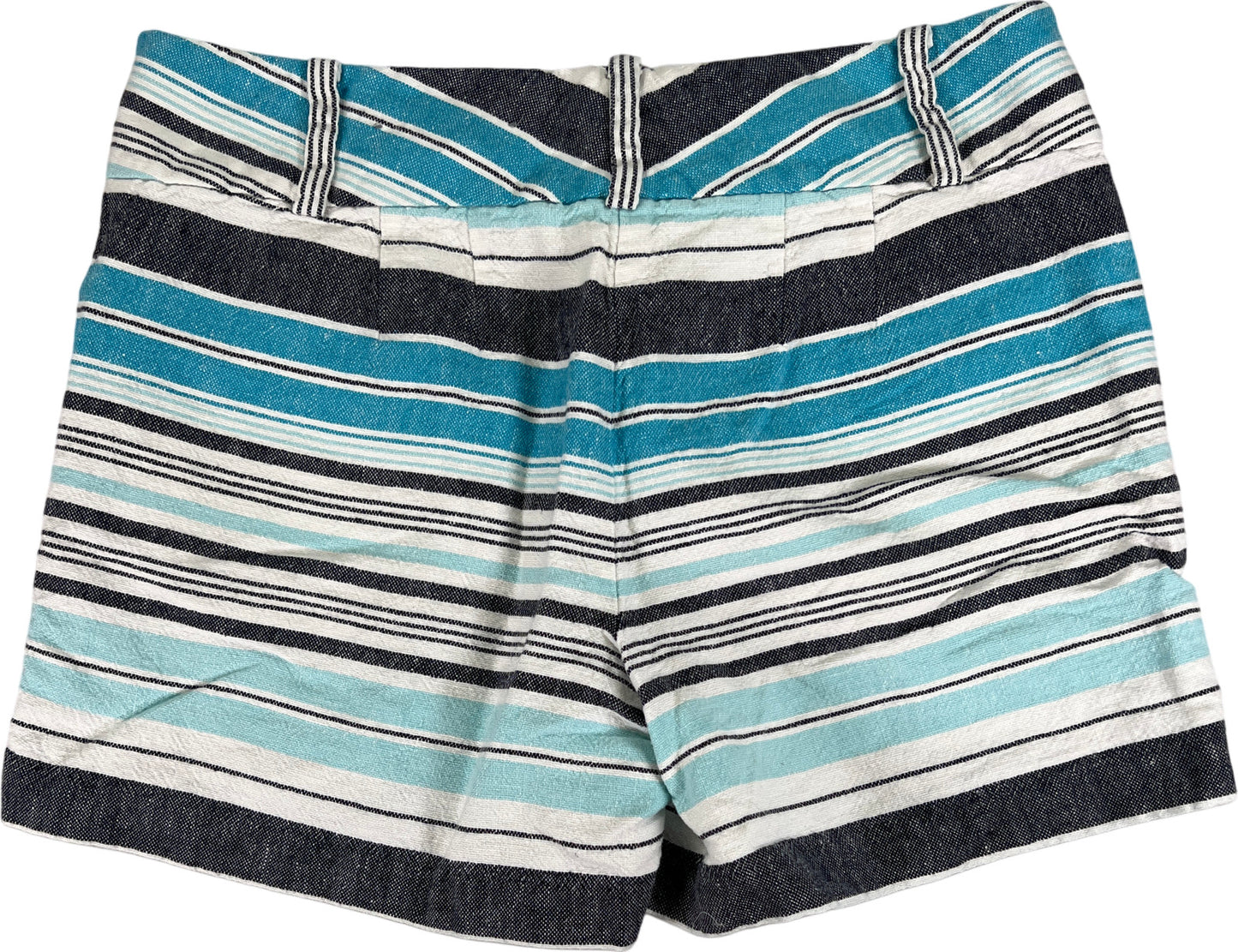 Ann Taylor Women’s Blue Striped Signature Linen Shorts - 2