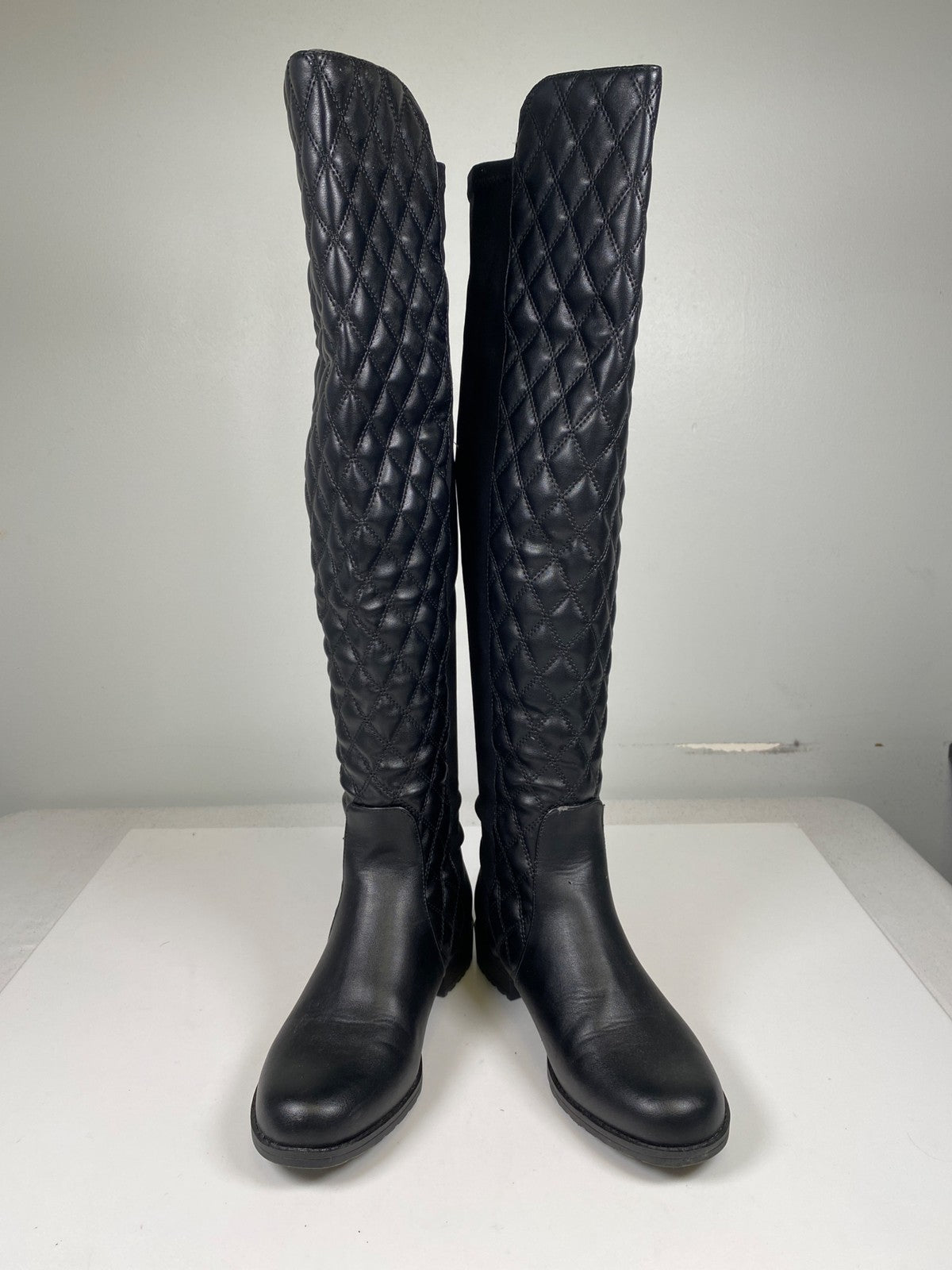 Unisa Women’s Black Quilted Over The Knee Boots - 7