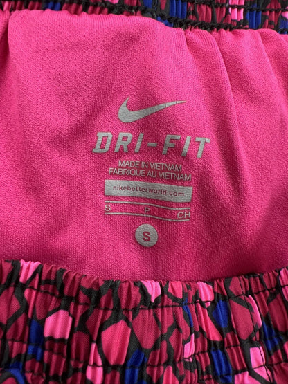 Nike Women's Pink Lined Dri-Fit Running Shorts - S