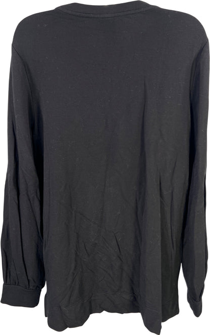 Chico’s Zenergy Women’s Black Metallic Animal Print Long Sleeve Shirt - 1/US 8