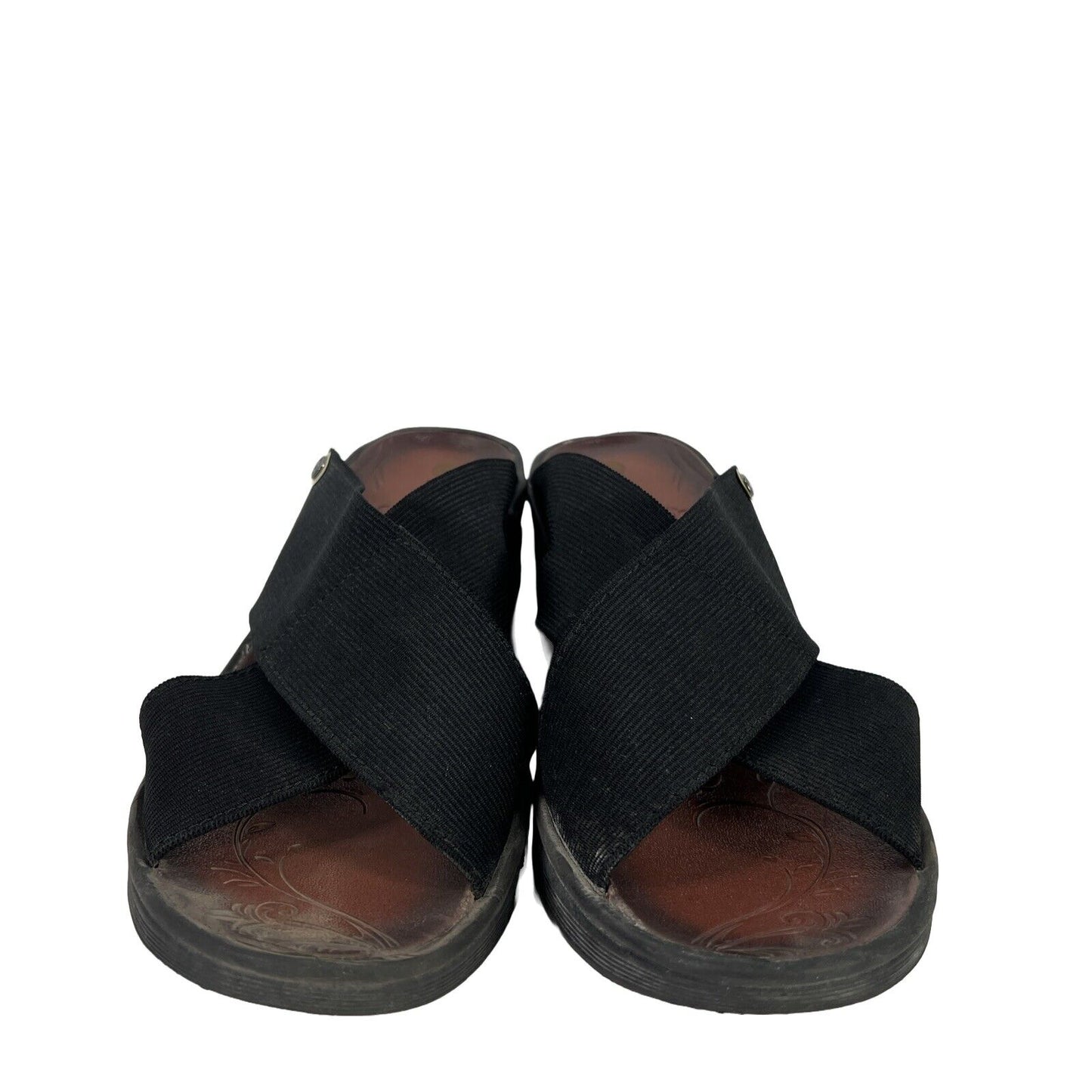 Bzees Women's Black Desire Wedge Slide Sandals - 10
