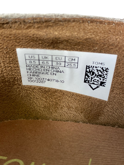 Toms Women’s Gray/Taupe Suede Shaye Low Heel Ankle Booties - 8.5