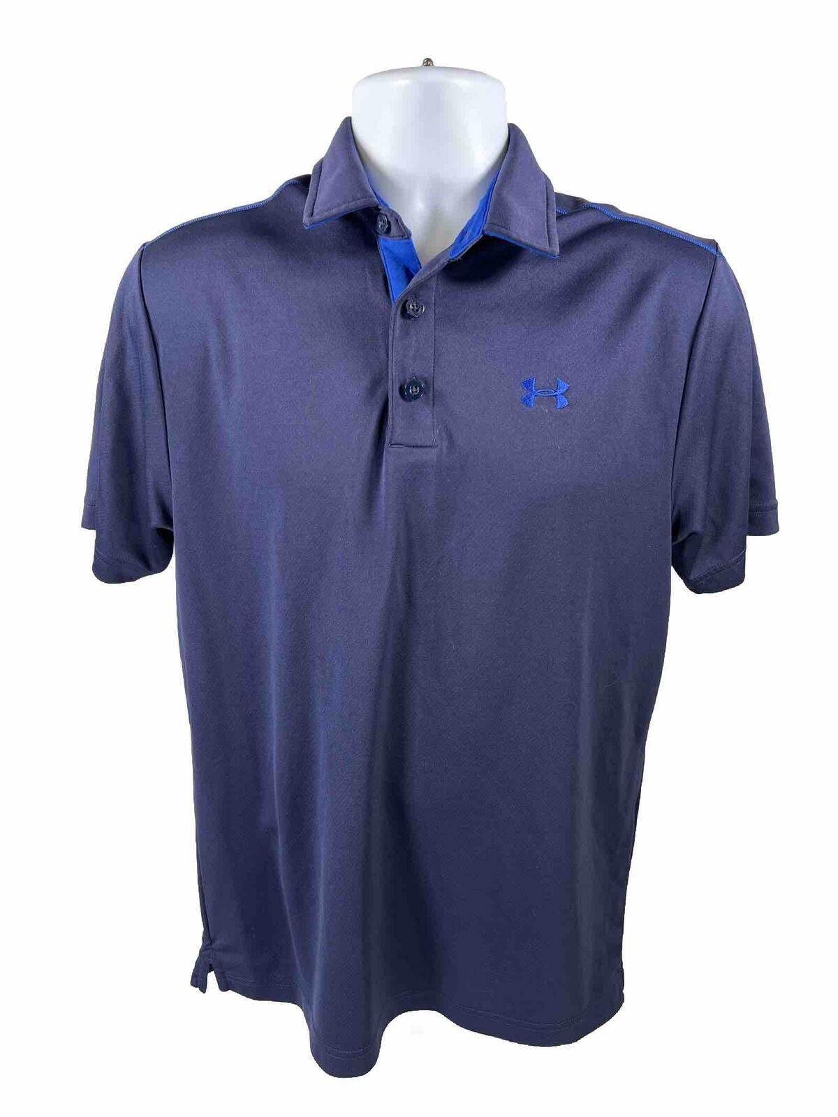 Under Armour Men's Blue Short Sleeve HeatGear Polo Shirt - M