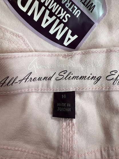 NEW Gloria Vanderbilt Women's Pink Amanda Skimmer Jeans - 14