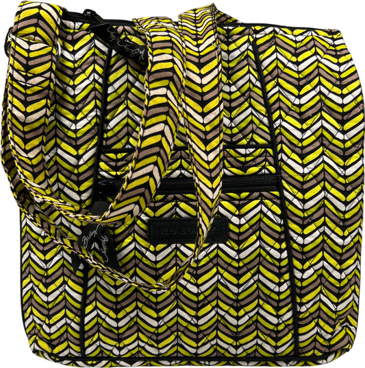 Vera. Bradley Women’s Yellow Citron Chevron Crossbody Hipster Purse