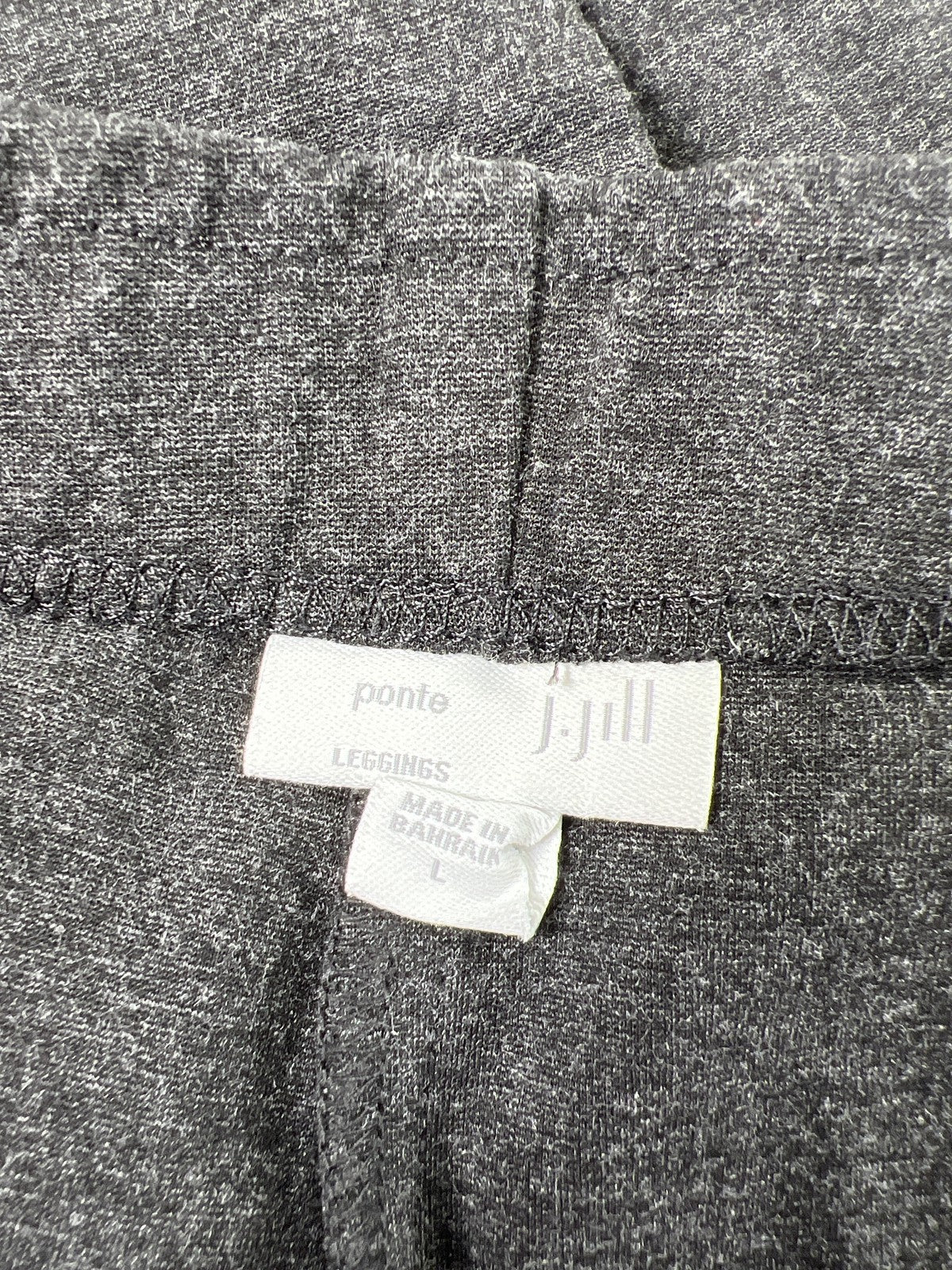 J.Jill Women’s Dark Heather Gray Stretch Waist Pull On Ponte Leggings - L