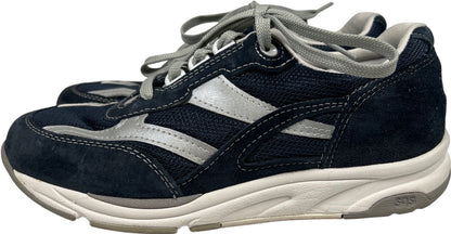 SAS Women’s Blue Suede Comfort Fit Walking Sneakers - 8 Wide