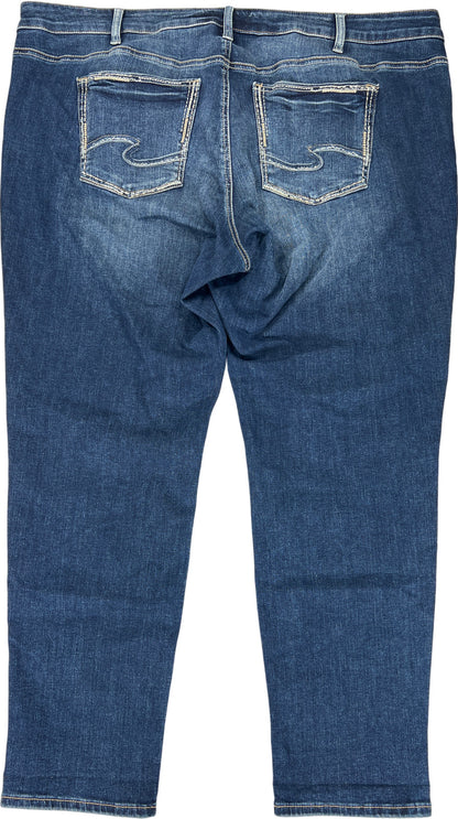 Silver Women’s Dark Wash Girlfriend Fit Denim Jeans - 24x29