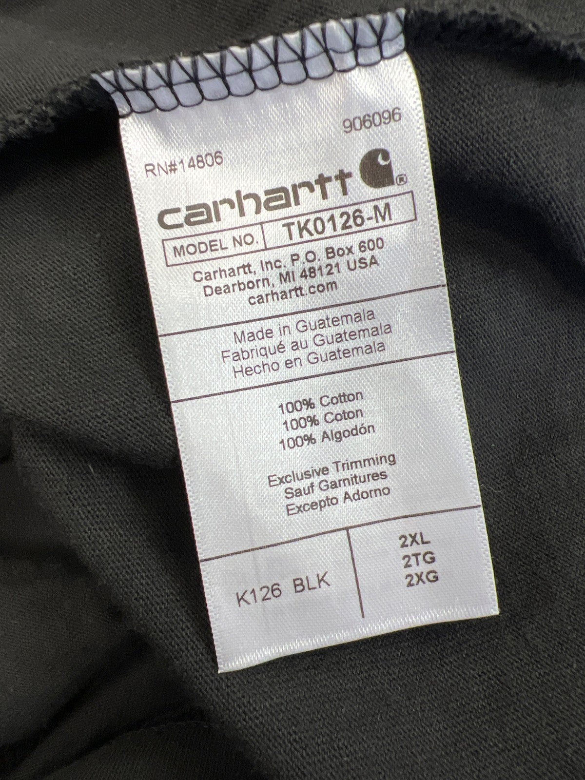 Carhartt Men’s Black Loose Fit Heavyweight Long Sleeve Shirt - 2XL