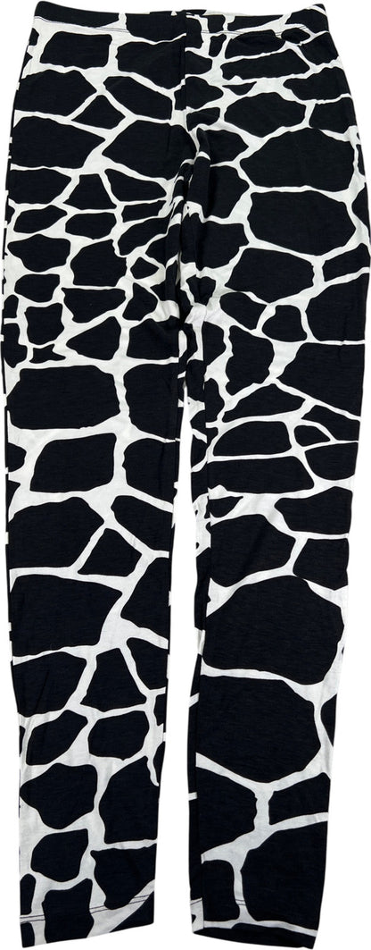 Asks Women’s Black/White Thin Pull On Leggings - 8