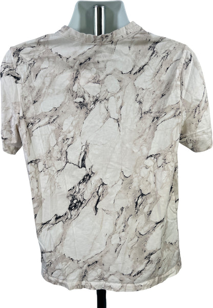 Nike Men’s White/Black Marbled Swoosh Short Sleeve T-Shirt - L