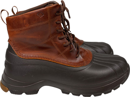 Sperry Men’s Brown Leather Lace Up Duck Boots - 10