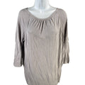 White House Black Market Women's Purple Raglan Ruched Neck Sweater Sz L