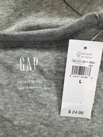 Gap Women’s Gray Favorite Long Sleeve V-Neck T-Shirt - L