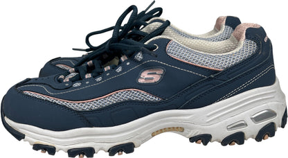 Skechers Women’s Blue D’Lites Memory Lace Up Walking Sneakers - 8.5 Wide