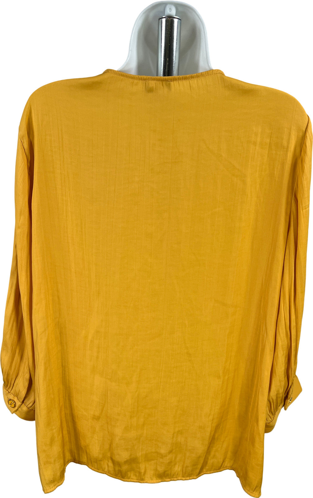 Chico’s Women’s Yellow 3/4 Sleeve V-Neck Blouse - 1/US M