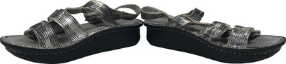 Algeria Women’s Silver Metallic KLE Slingback Sandals - 37/US 7