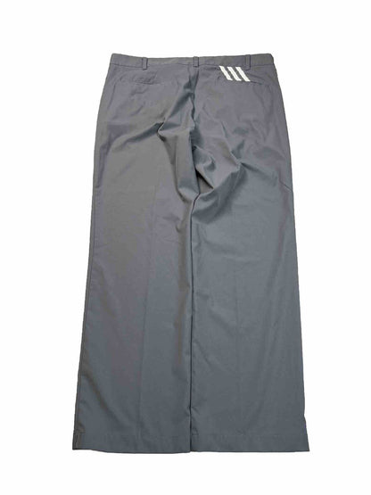 Adidas Men's Gray Flat Front Golf Pants - 36x30