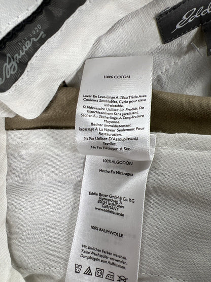 NEW Eddie Bauer Men’s Beige Relaxed Fit Khaki Pants - 38