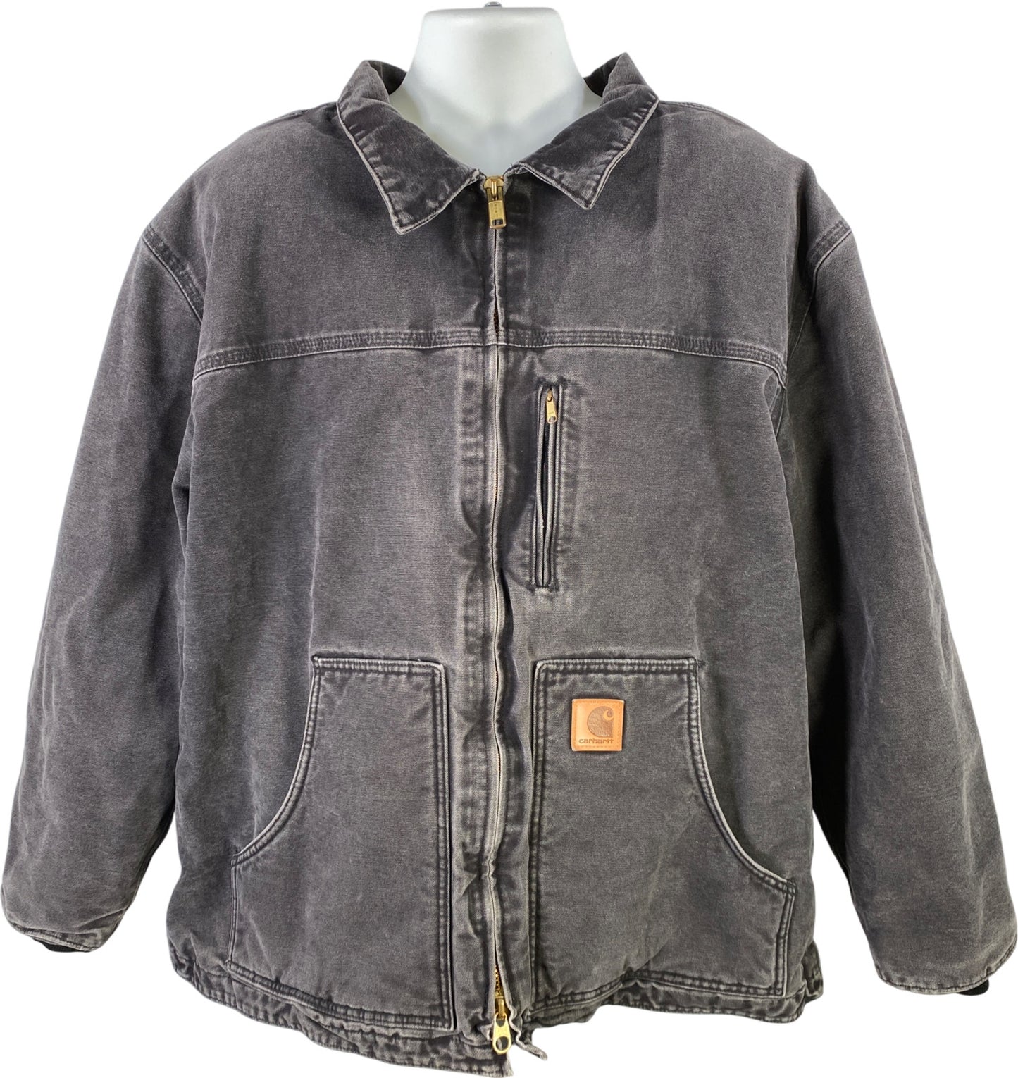 Carhartt Men’s Black Ridge Sherpa Lined Duck Canvas Coat - 2XL