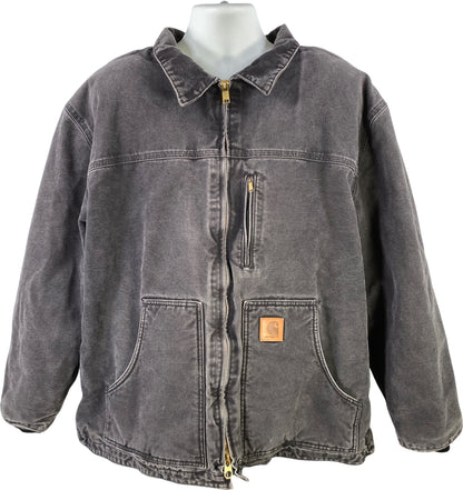 Carhartt Men’s Black Ridge Sherpa Lined Duck Canvas Coat - 2XL