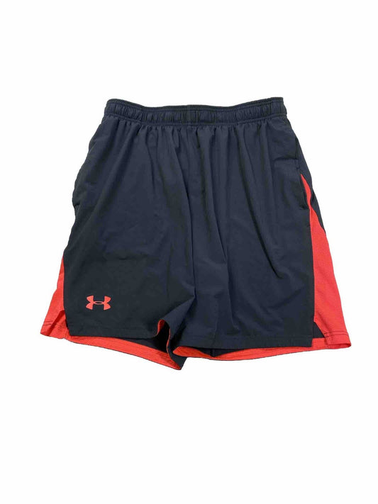 Under Armour Men's Gray Fitted Athletic Unlined Running Shorts - L