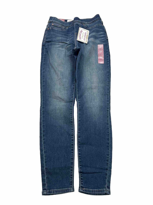 NEW Levi's Signature Women's Dark Wash Pull On Skinny Jeans - 4 M