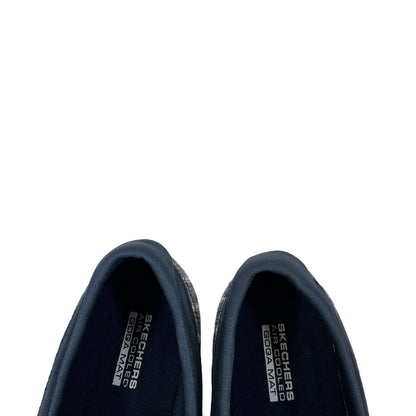 Skechers Women's Blue Striped GoGa Mat Casual Boat Shoes - 7