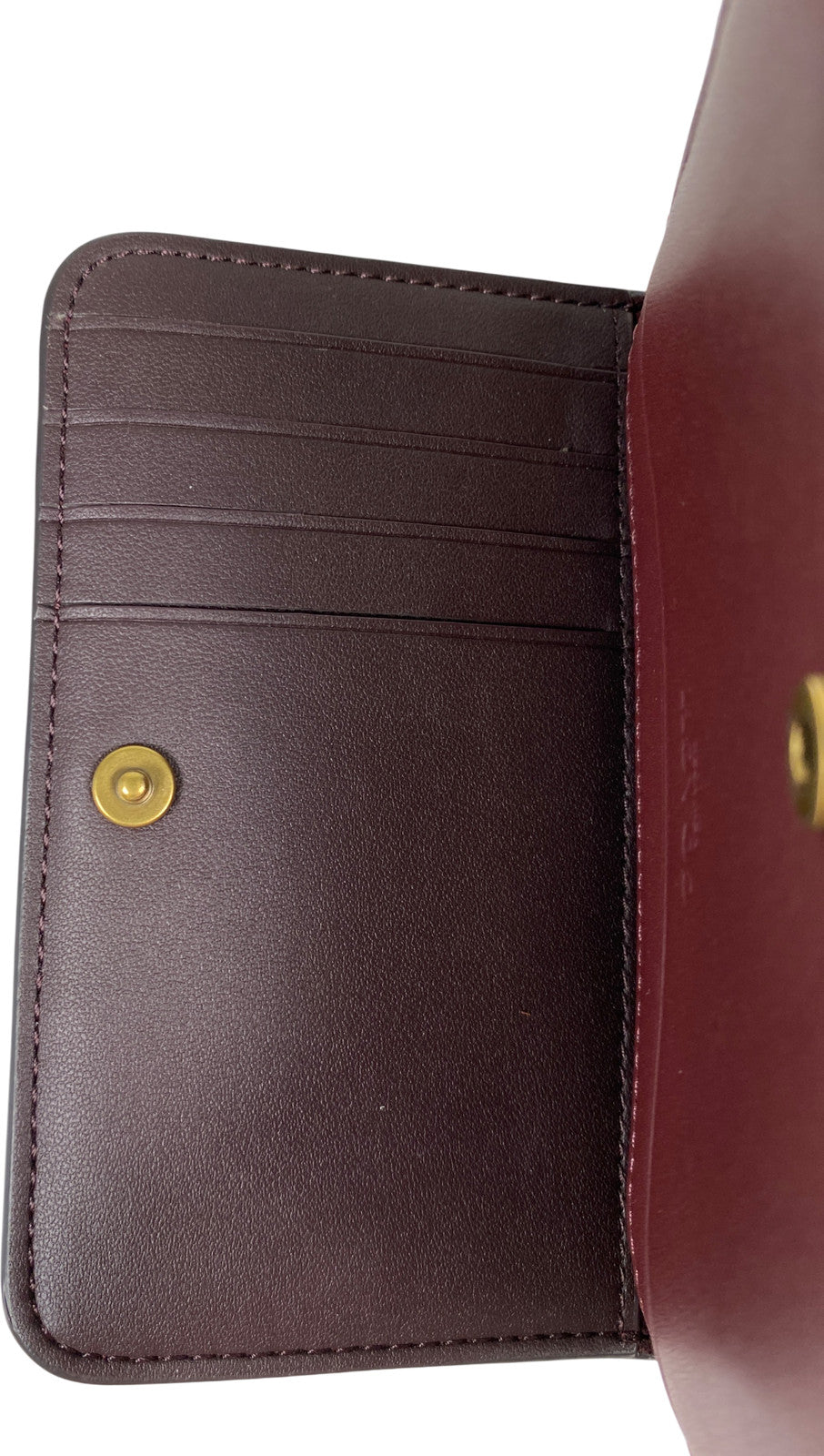 Coach Women’s Red Leather Essential Slim Card Case Wallet