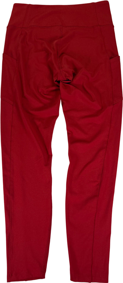 Eddie Bauer Women’s Red Pull On Pocket Side Athletic Leggings - M