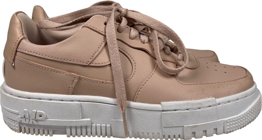 Nike Women’s Pink Air Force Low Pixel Lace Up Sneakers - 6