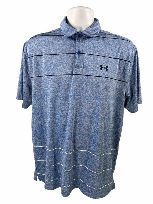 Under Armour Men's Blue HeatGear Loose Fit Golf Polo Shirt - L