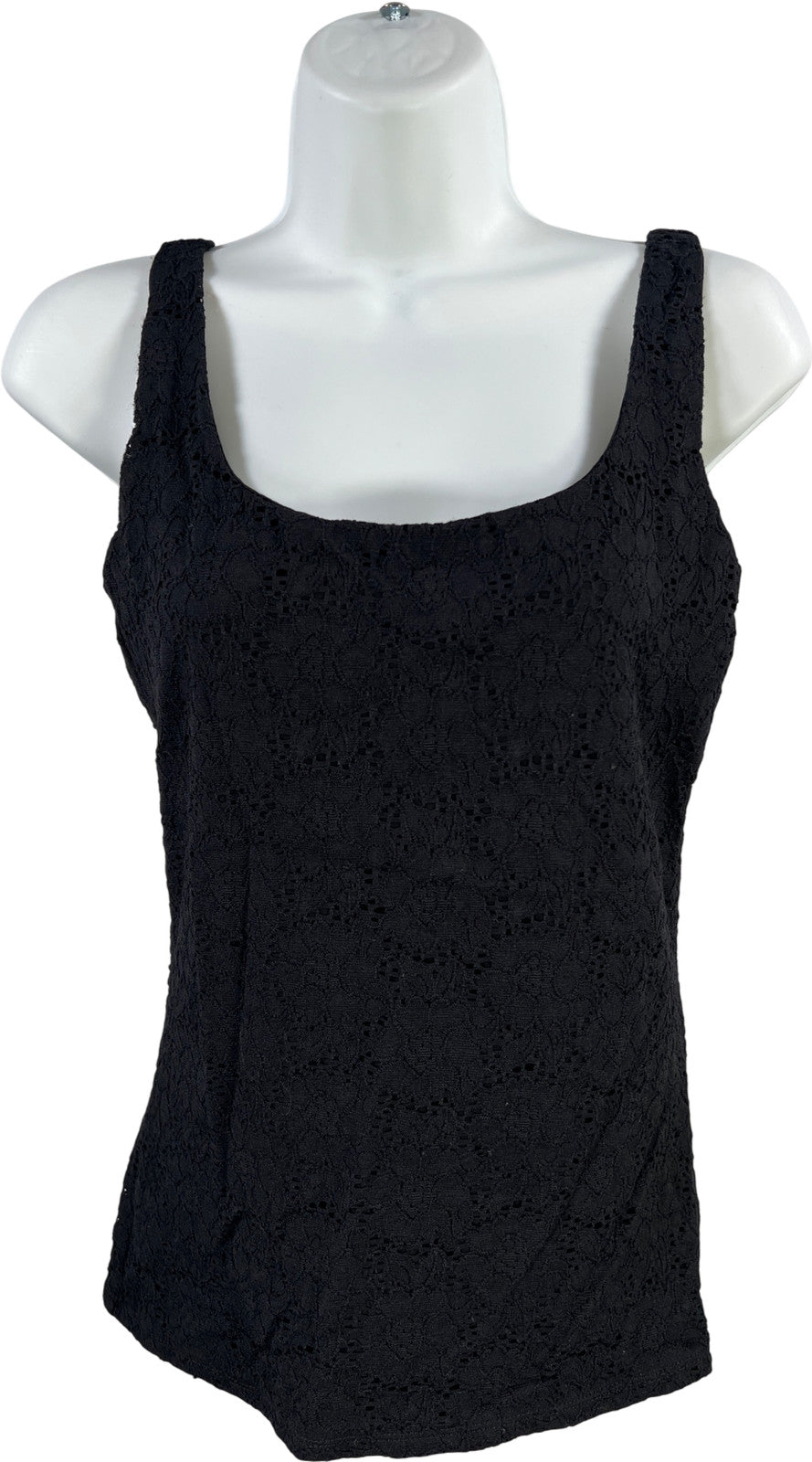 White House Black Market Women’s Black Lined Lined Basic Tank Top - S