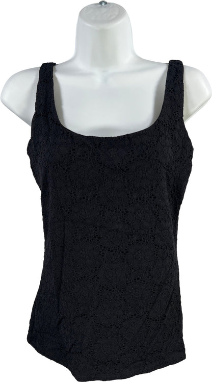 White House Black Market Women’s Black Lined Lined Basic Tank Top - S