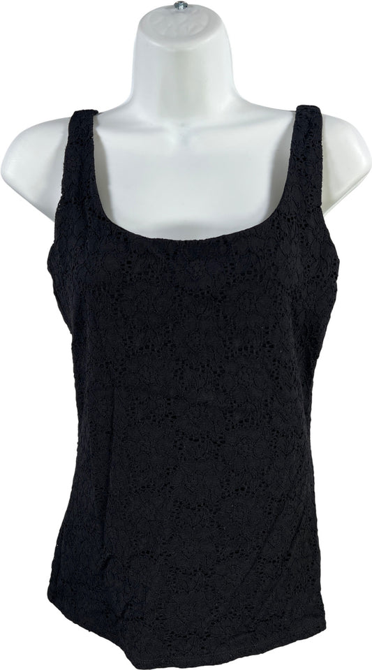 White House Black Market Women’s Black Lined Lined Basic Tank Top - S