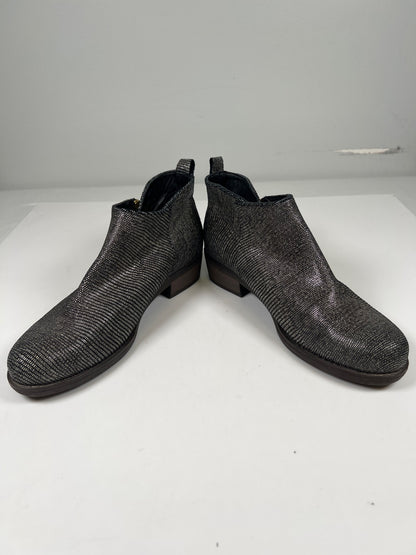 Eric Michael London Women’s Black Leather Lizard Ankle Booties - 38/US 7.5