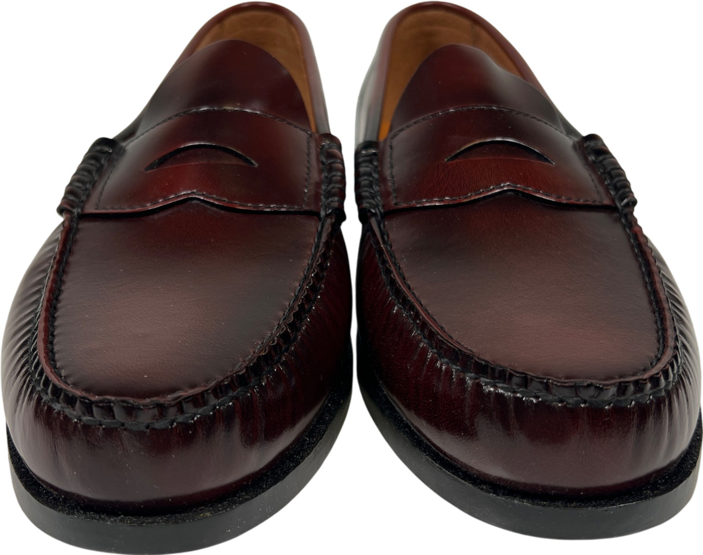 French Shriner Men’s Brown/Red Leather Arlington Penny Loafer - 11