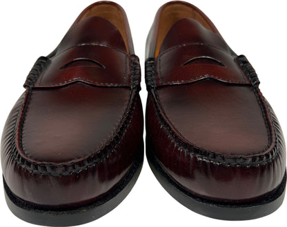 French Shriner Men’s Brown/Red Leather Arlington Penny Loafer - 11