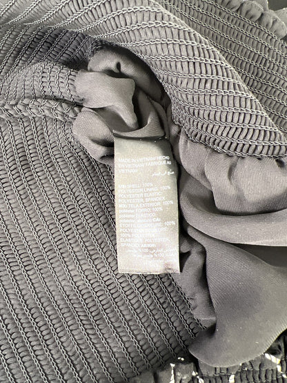 White House Black Market Women’s Black Semi-Sheer Sleeveless Waisted Blouse - 14