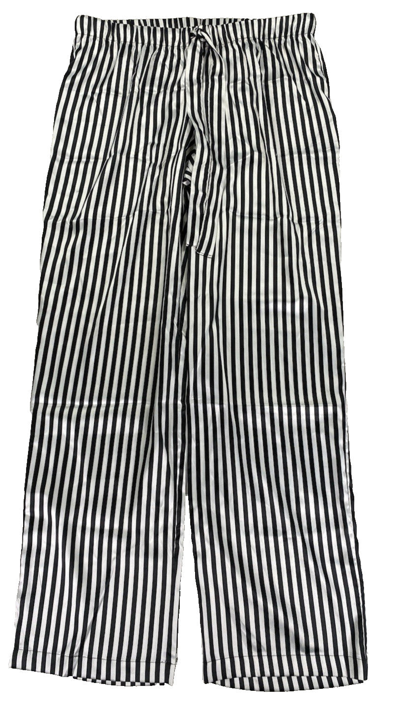 Victoria’s Secret Women’s Black/White Long Sleeve Pajama Shirt and Pant Set - M