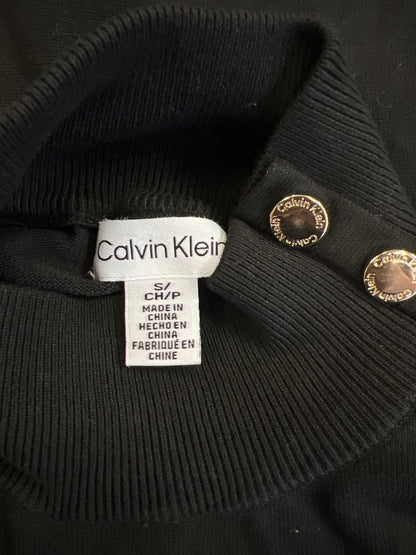 Calvin Klein Women’s Black Long Sleeve Mock Neck Sweater - S