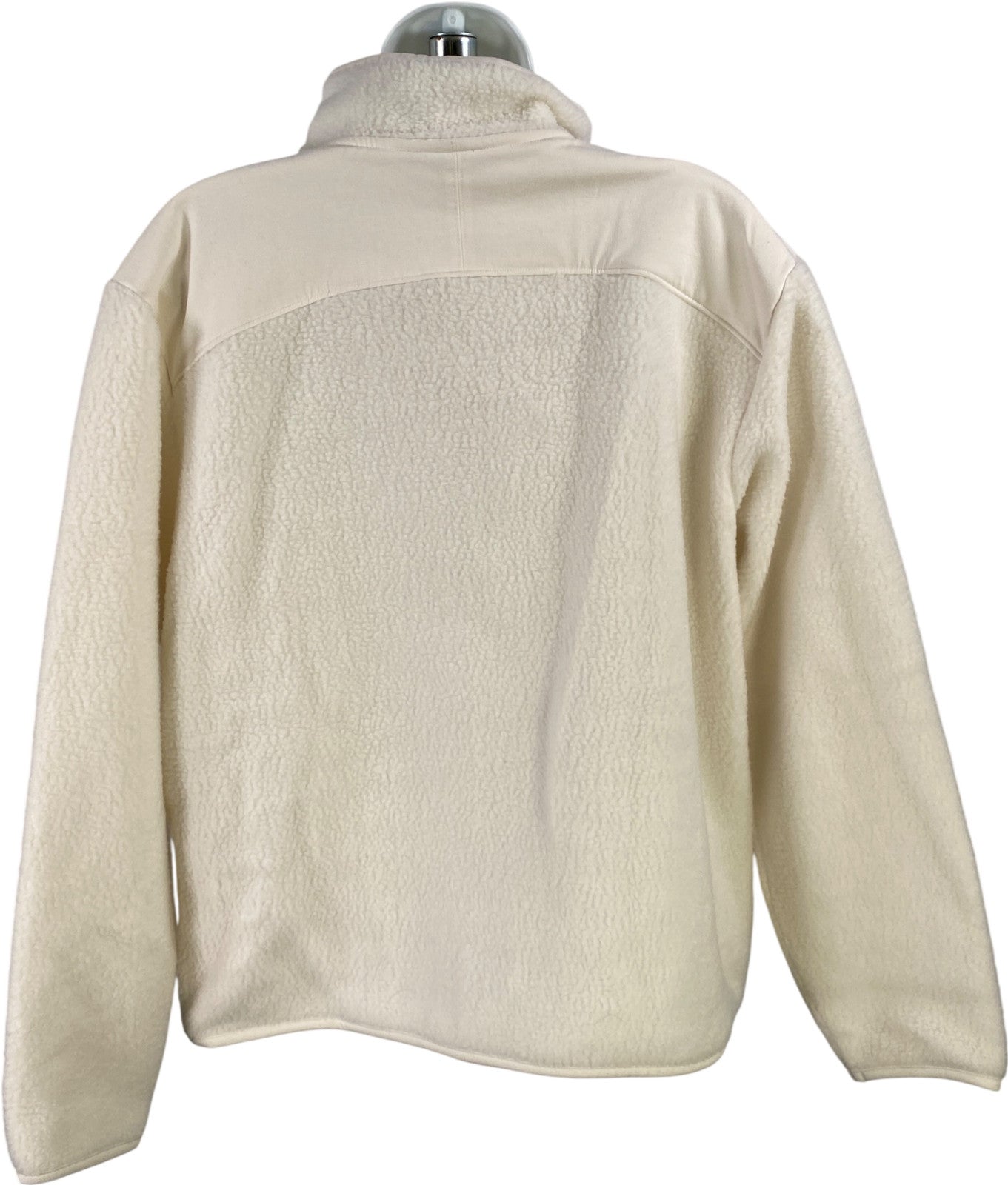 Allbirds Women’s White 1/4 Snap Sherpa Fleece Pullover Jacket - M