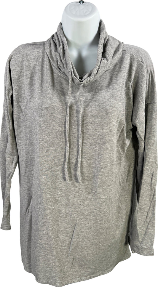 Pure J.Jill Women’s Gray Heather Eco Terry Knit Long Sleeve Shirt - XS