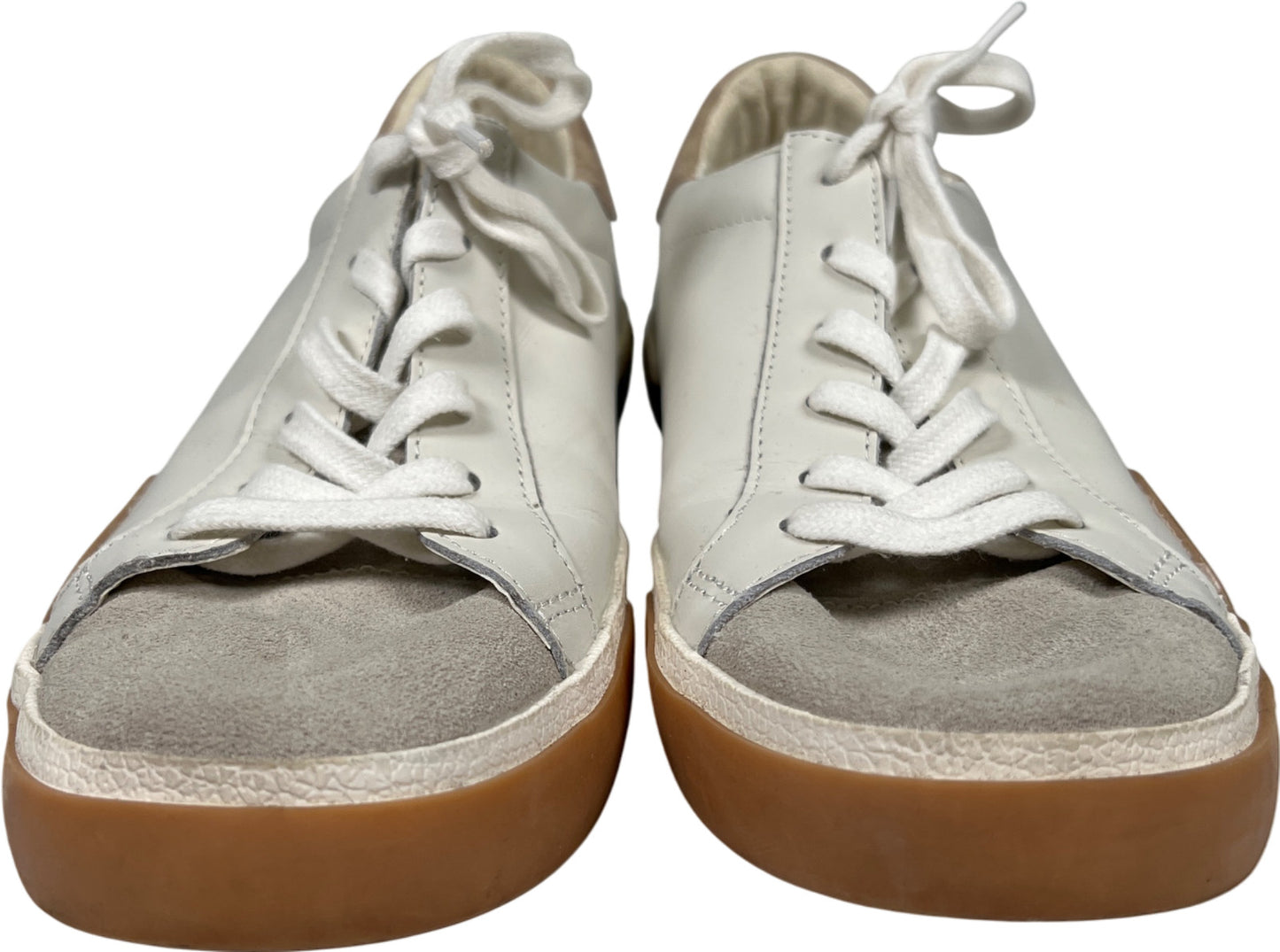 Dolce Vitta Women’s White Leather Low Top Lace Up Sneakers - 8.5